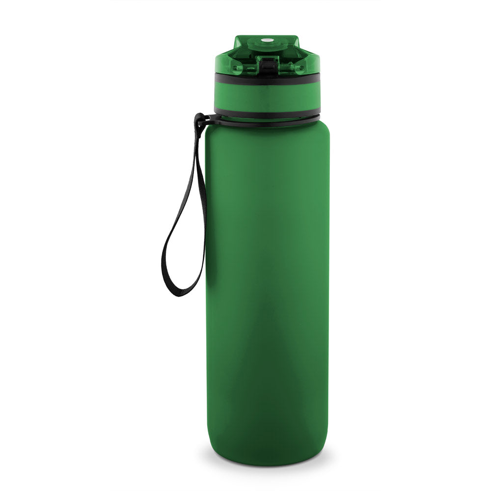 ERIKSSON. Garrafa em PET reciclado (100% rPET), com frases motivacionais e horas indicadas para te incentivar a beber água e manteres-te hidratado durante o dia