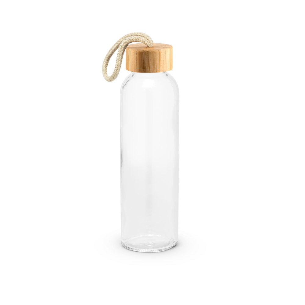 CROSBY. Garrafa em vidro com tampa em bambu 520 mL