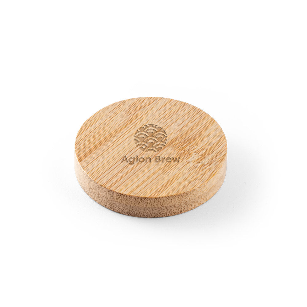 AMCHUR. Base para copos em bambu com abre-cápsulas