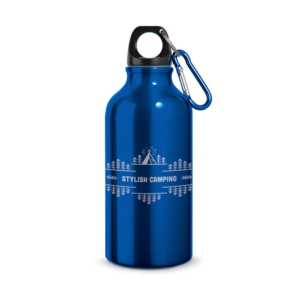LANDSCAPE S. Garrafa de desporto em alumínio com mosquetão 400 mL