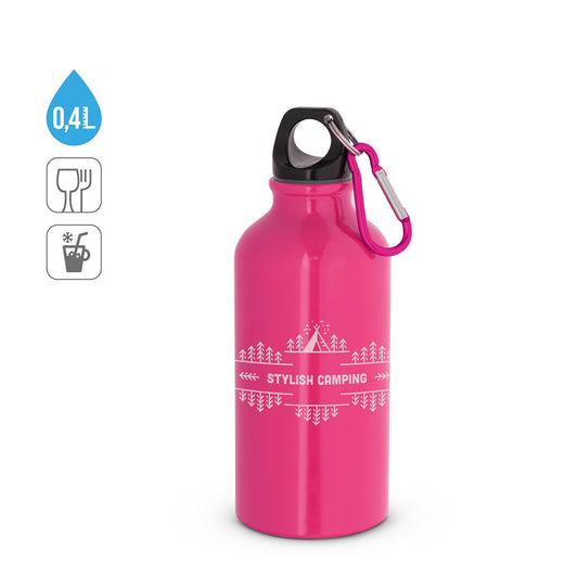 LANDSCAPE S. Garrafa de desporto em alumínio com mosquetão 400 mL