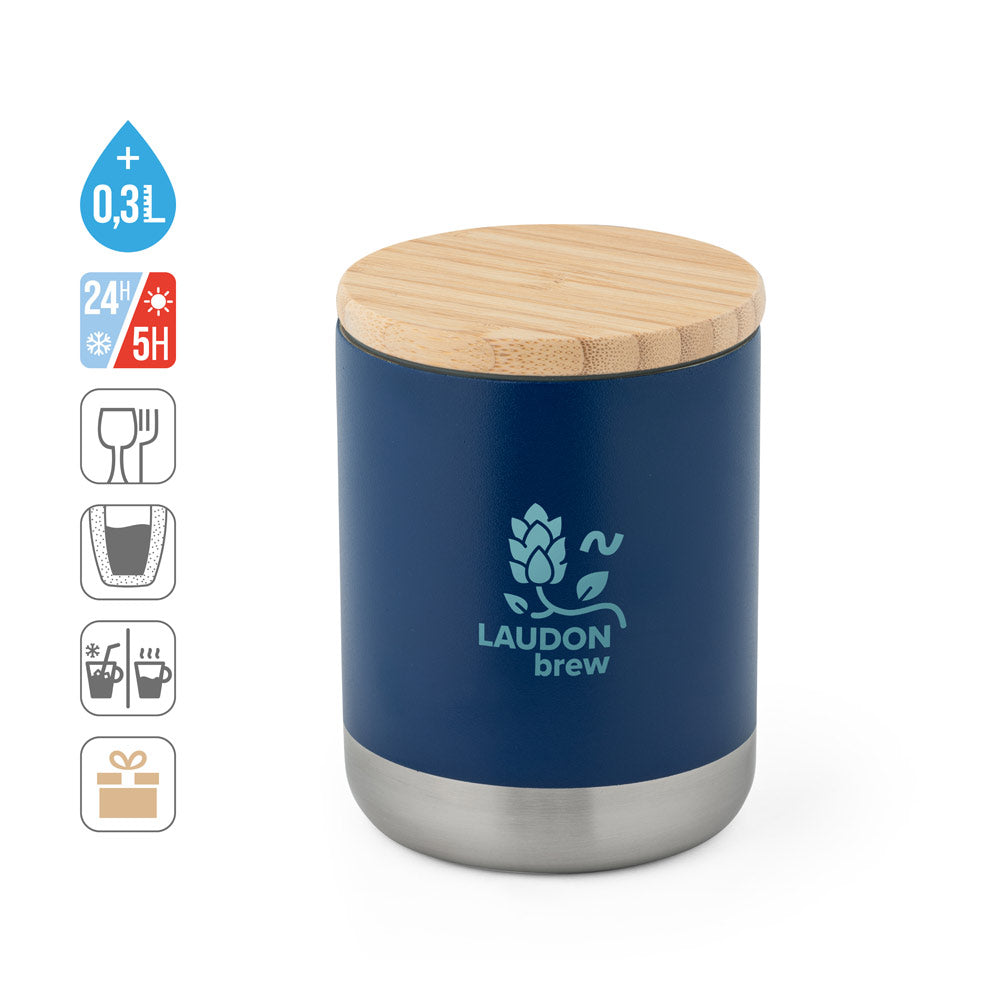 NORRE TUMBLER. Copo em aço inoxidável (36% reciclado) com parede dupla isolada a vácuo 370 mL