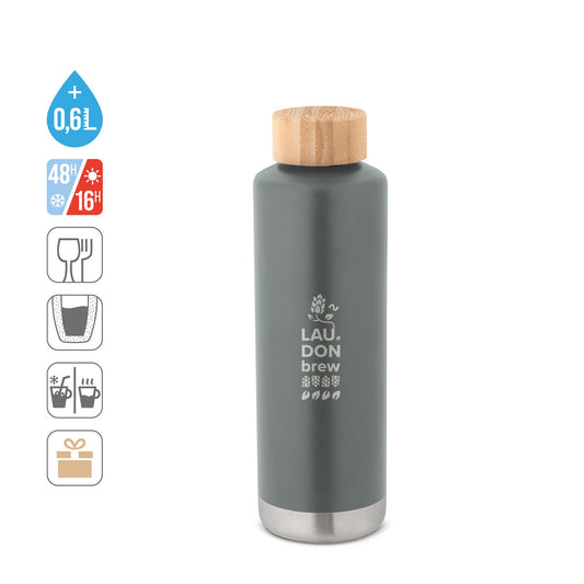 NORRE BOTTLE. Garrafa em aço inoxidável (36% reciclado) com parede dupla isolada a vácuo 640 mL