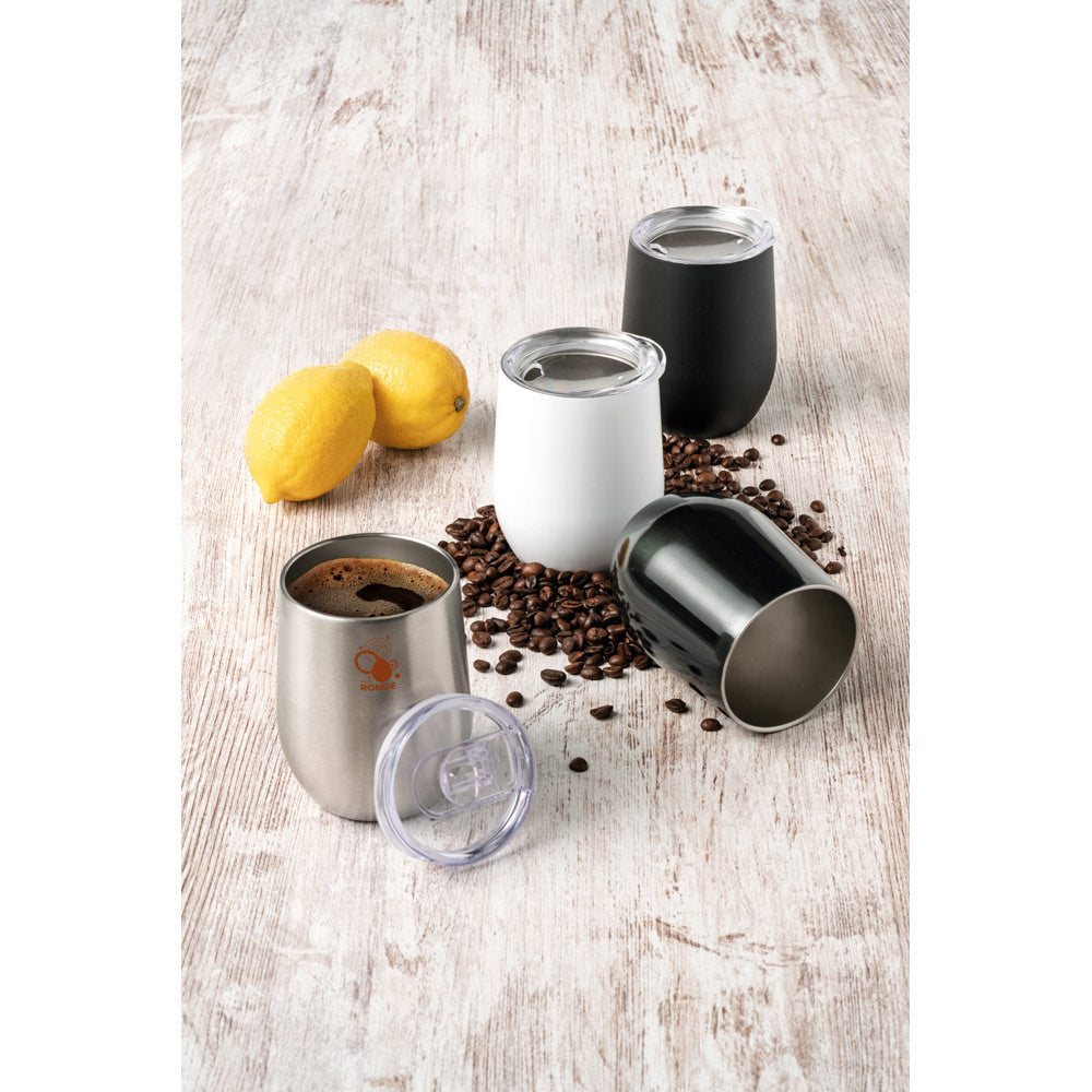 RONDE. Copo de viagem em aço inoxidável 400 mL