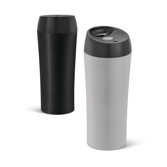 MONARDA. Copo de viagem em aço inoxidável e PP 470 mL