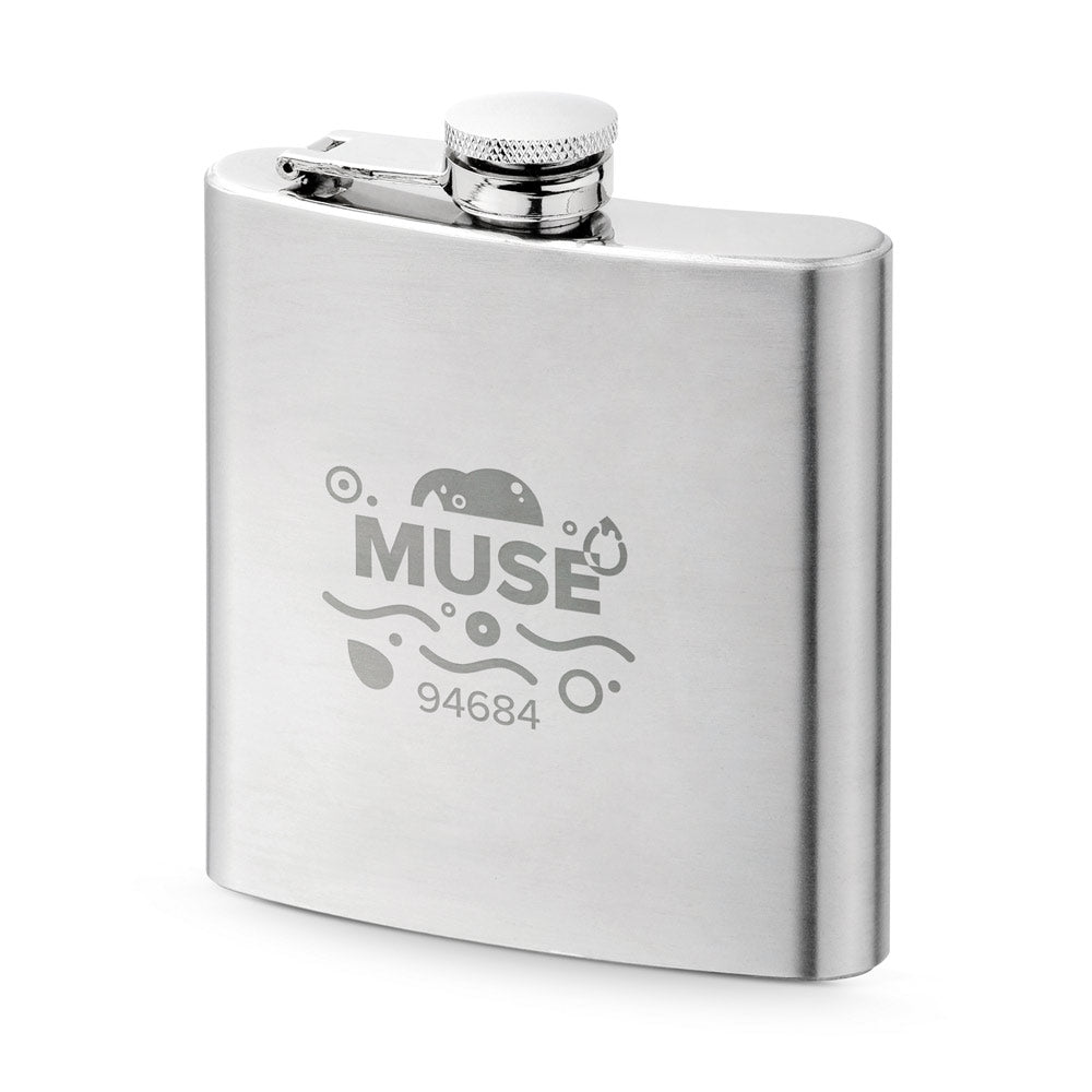 MUSE. Garrafa de bolso em aço inoxidável 180 mL