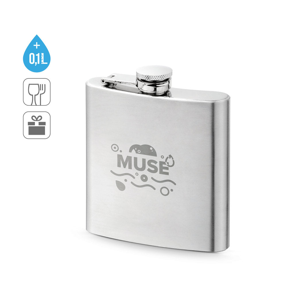 MUSE. Garrafa de bolso em aço inoxidável 180 mL