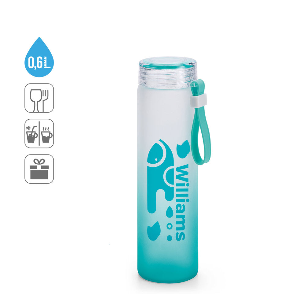 DAKAR. Garrafa em vidro borossilicato e bambu 600 mL