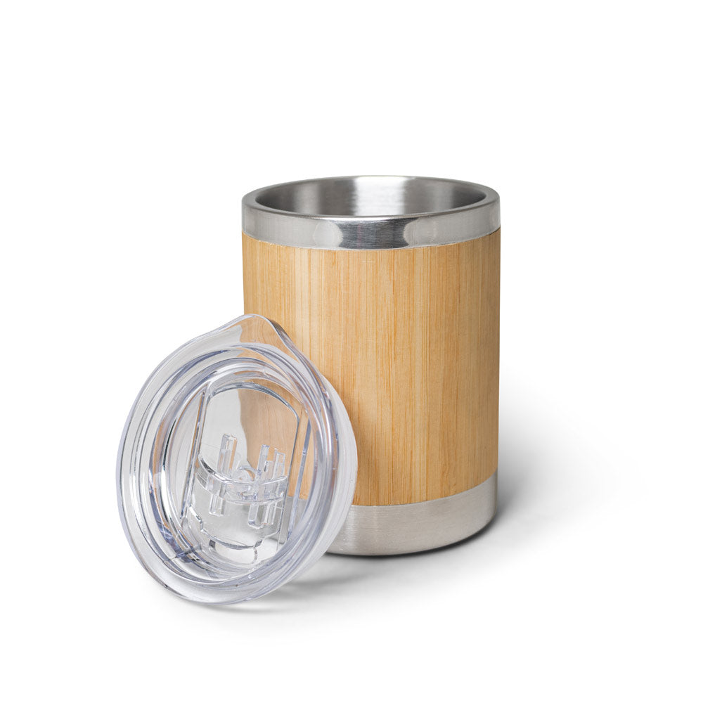 LYCKA. Copo em bambu e aço inoxidável 350 mL