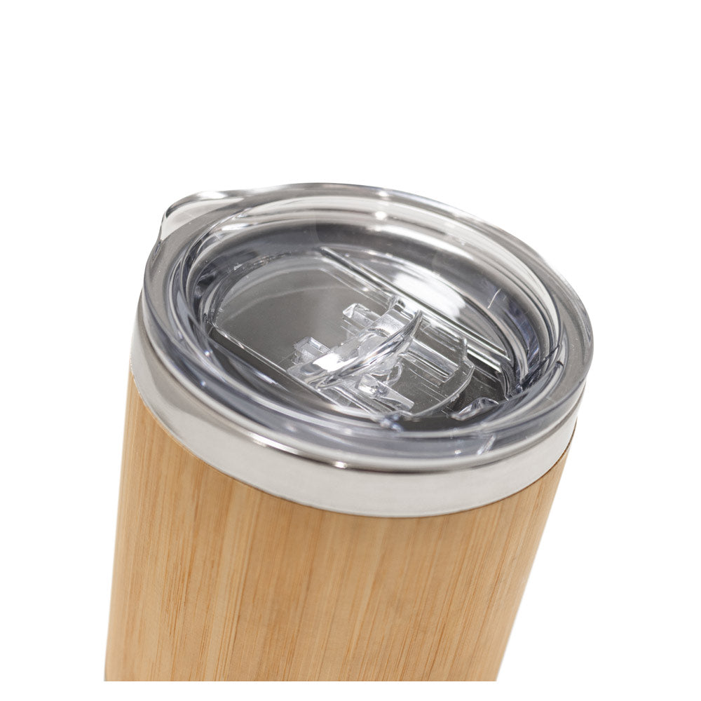 LYCKA. Copo em bambu e aço inoxidável 350 mL