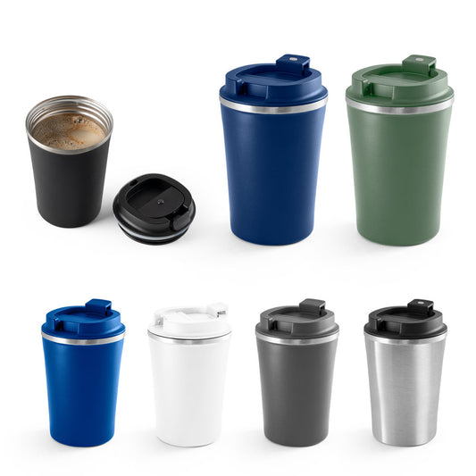 PHELPS. Copo de viagem em aço inoxidável e PP 470 mL