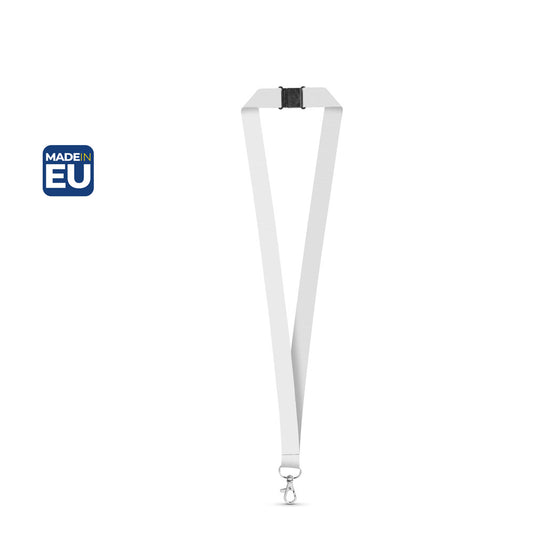 DOVER. Lanyard para sublimação em poliéster reciclado (100% rPET) com mosquetão