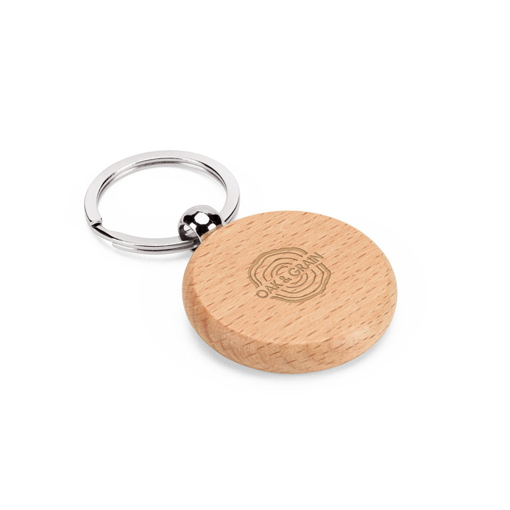 STEWIE ROUND. Porta-chaves redondo em madeira de faia