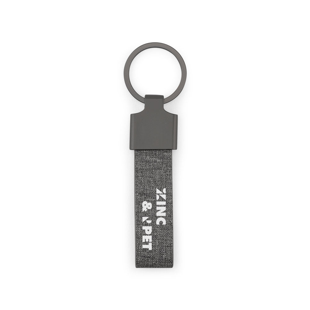 RAVEN. Porta-chaves em metal e pet reciclado (30% reciclado) com formato retangular