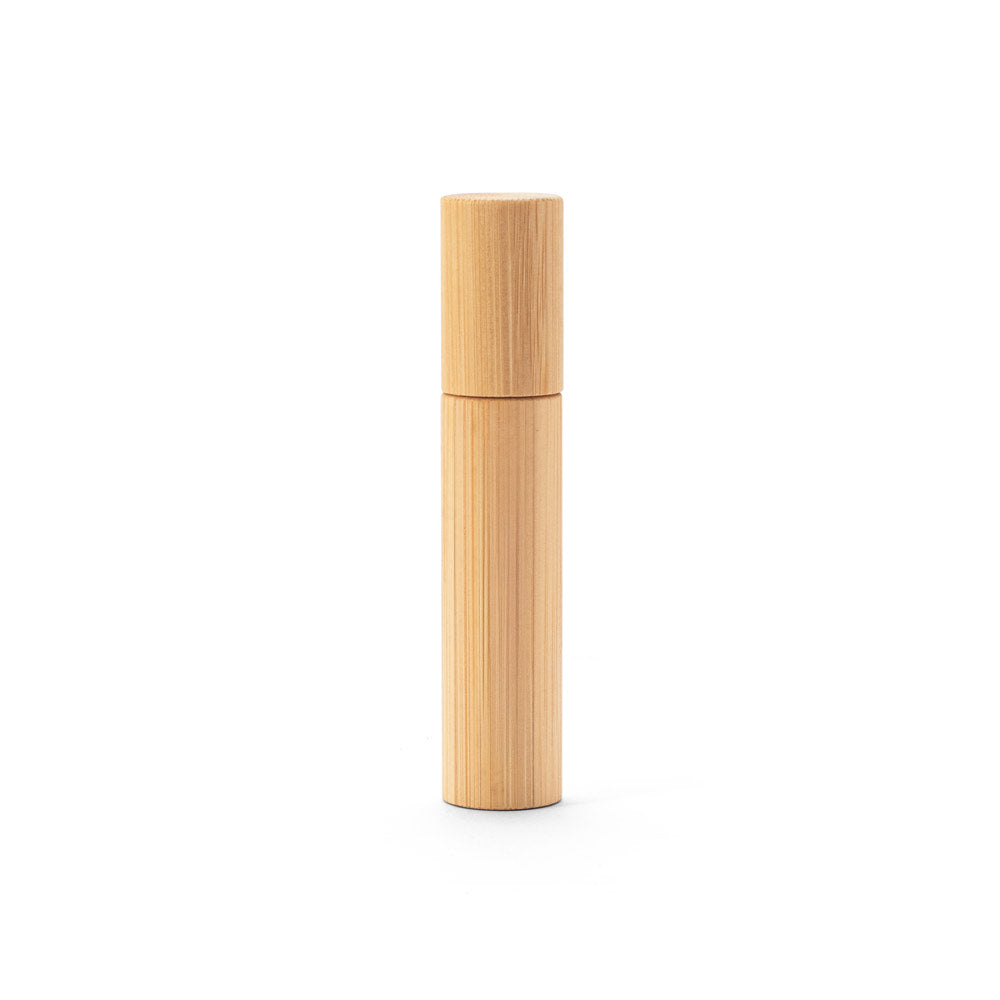 REESE. Atomizador de perfume recarregável, com invólucro em bambu natural