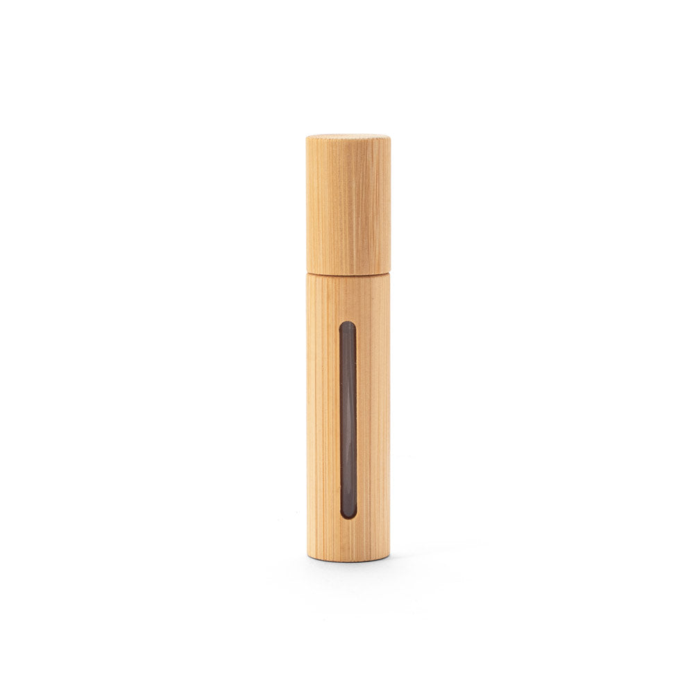 REESE. Atomizador de perfume recarregável, com invólucro em bambu natural
