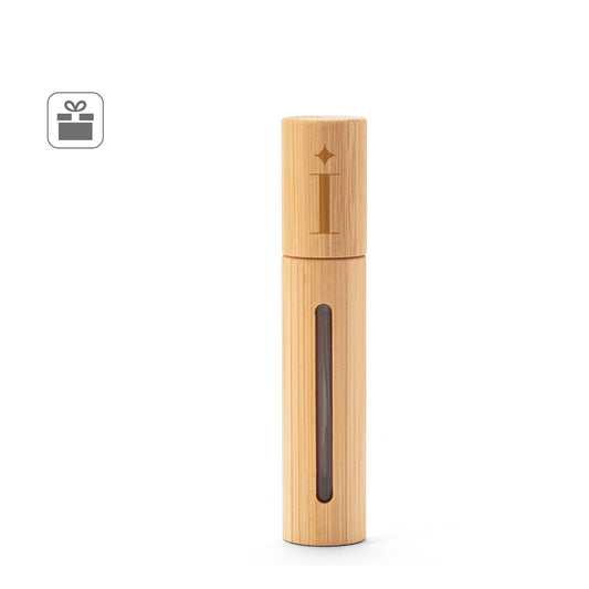 REESE. Atomizador de perfume recarregável, com invólucro em bambu natural