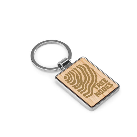 GASTON RECTANGULAR. Porta-chaves em ferro com formato retangular em zinco e bambu