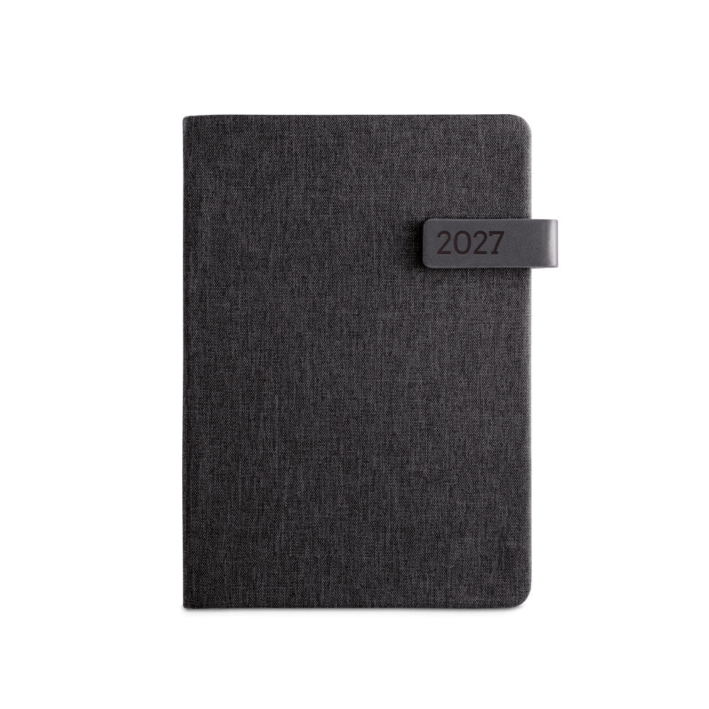 ANDRESEN A5. Agenda A5 em poliéster reciclado (100% rPET)
