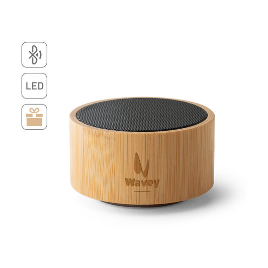 ARBER. Coluna de som portátil de 3W com 4h de autonomia em bambu e ABS reciclado (100% rABS)