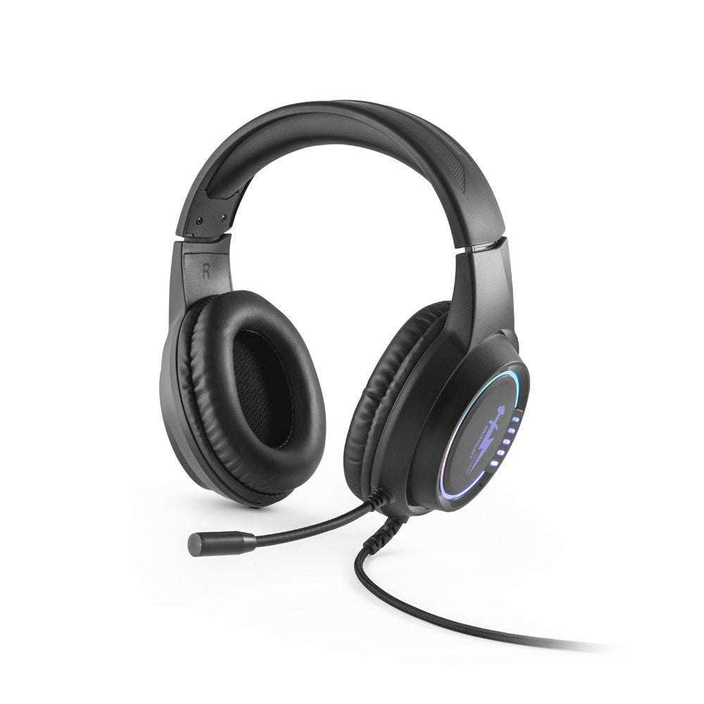 Thorne Headset RGB. Auscultadores gaming com cabo 2m, microfone e luzes LED RGB em ABS
