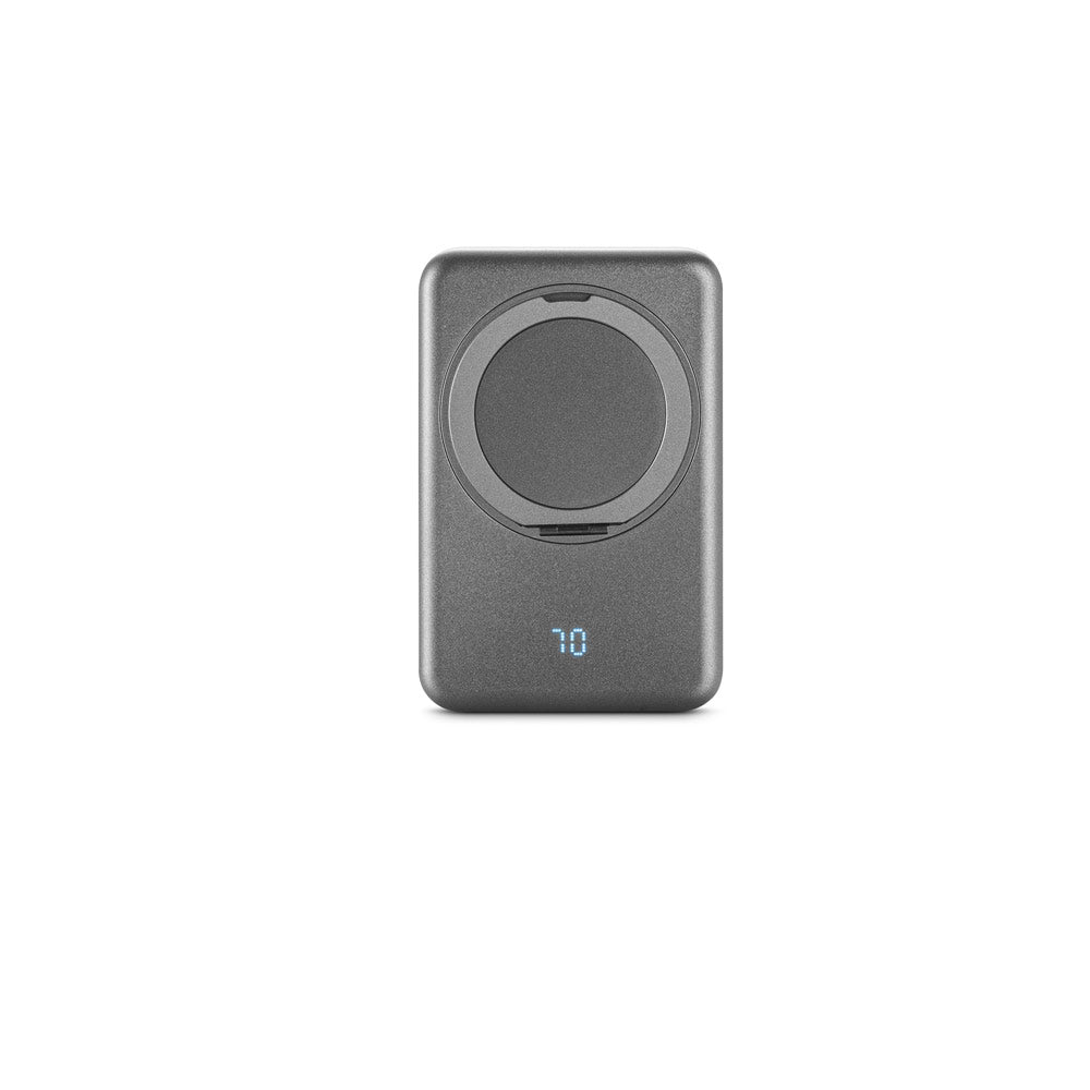 WARSHEL 10. Power bank magnética 10'000 mAh com carregador wireless super rápido 15W em ABS reciclado (100% rABS) com suporte
