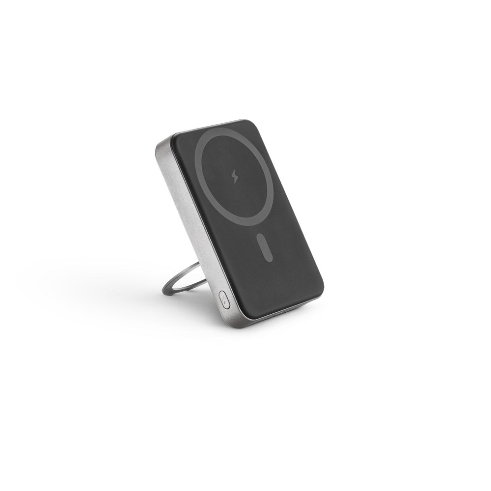 WARSHEL 10. Power bank magnética 10'000 mAh com carregador wireless super rápido 15W em ABS reciclado (100% rABS) com suporte