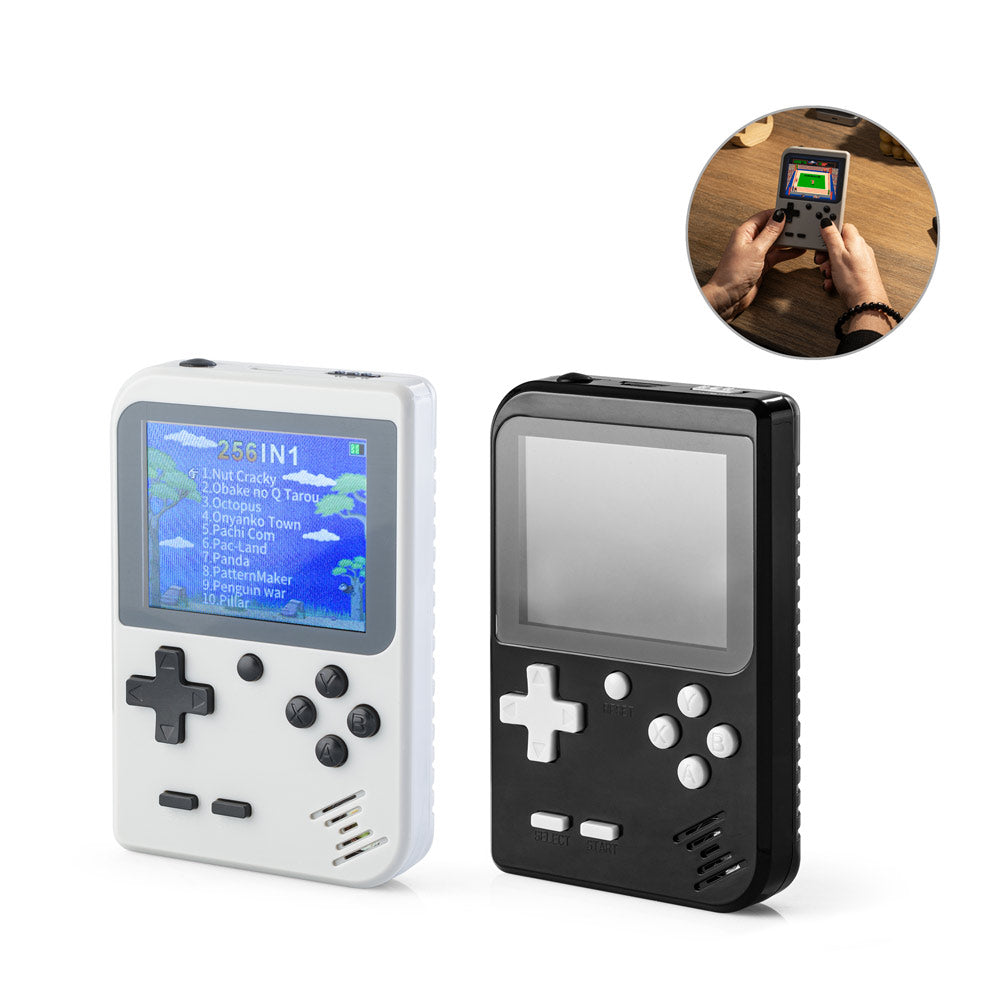 BOWSER. Consola de jogos portátil com 256 jogos clássicos