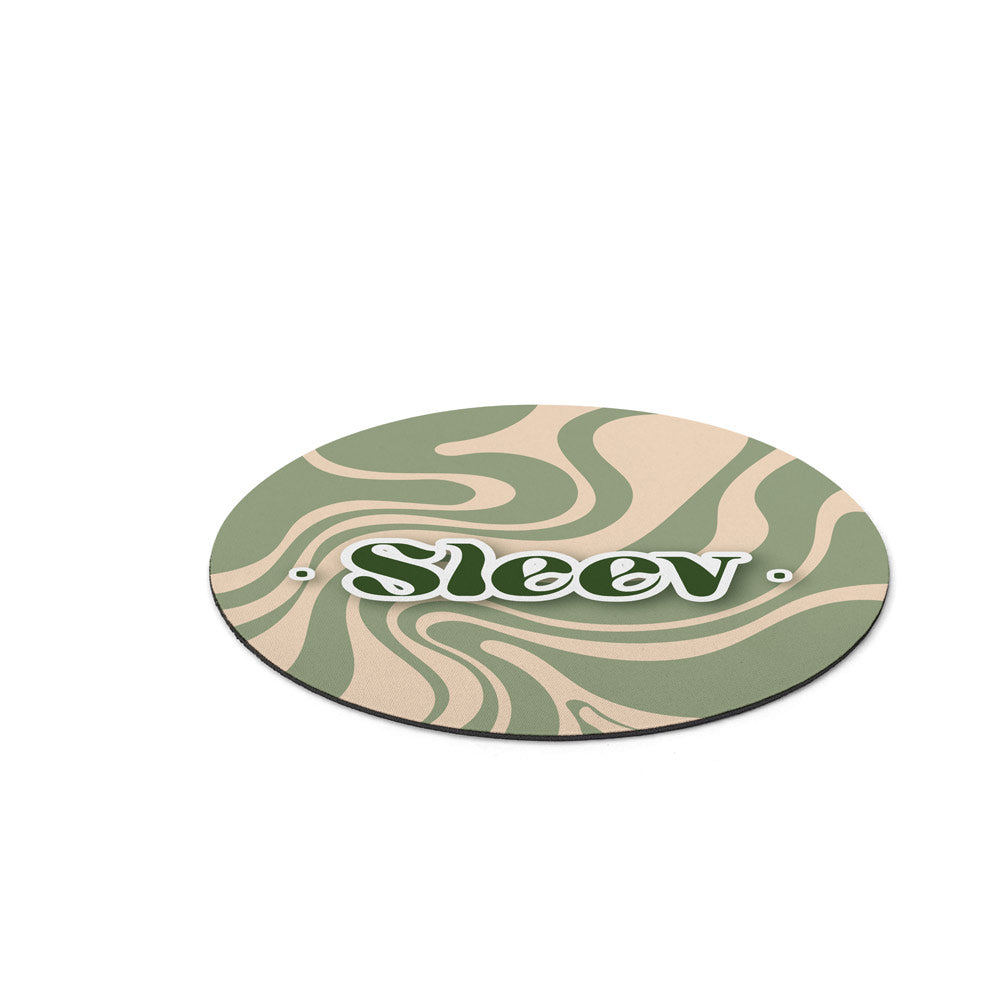 BLAIR ROUND. Tapete de rato de formato redondo com base em borracha
