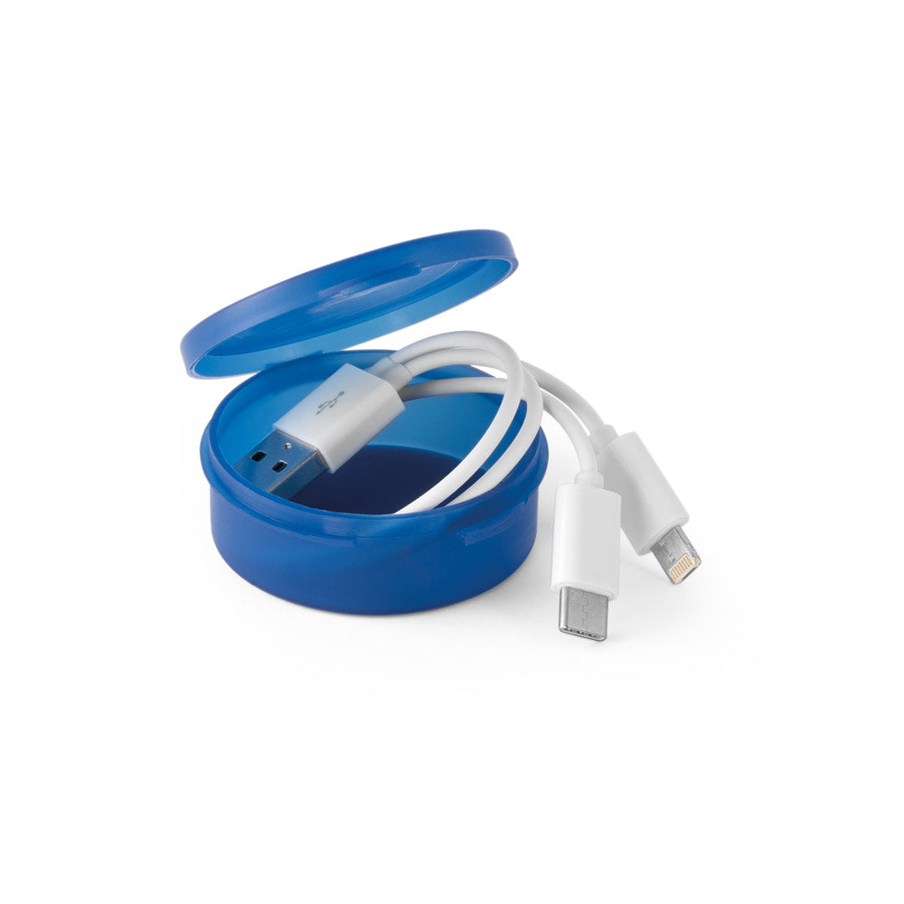EMMY. Cabo USB 3 em 1 em ABS e PVC