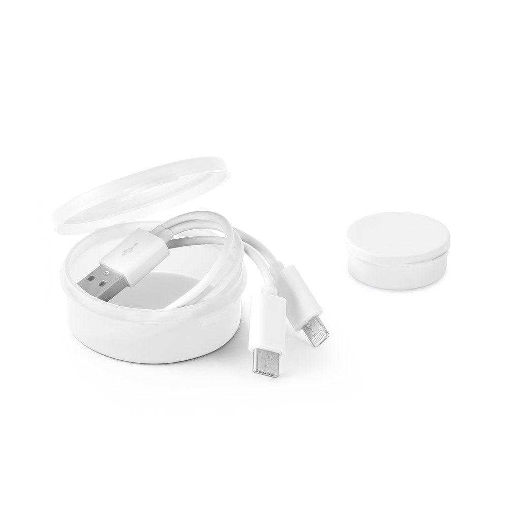 EMMY. Cabo USB 3 em 1 em ABS e PVC