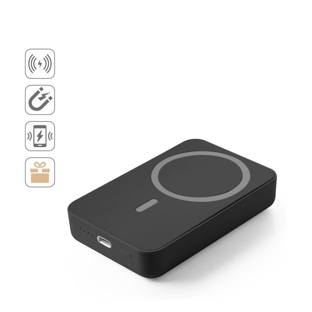AMPERE 10. Power bank magnética 10'000 mAh com carregador wireless super rápido 15W em ABS reciclado (100% rABS)