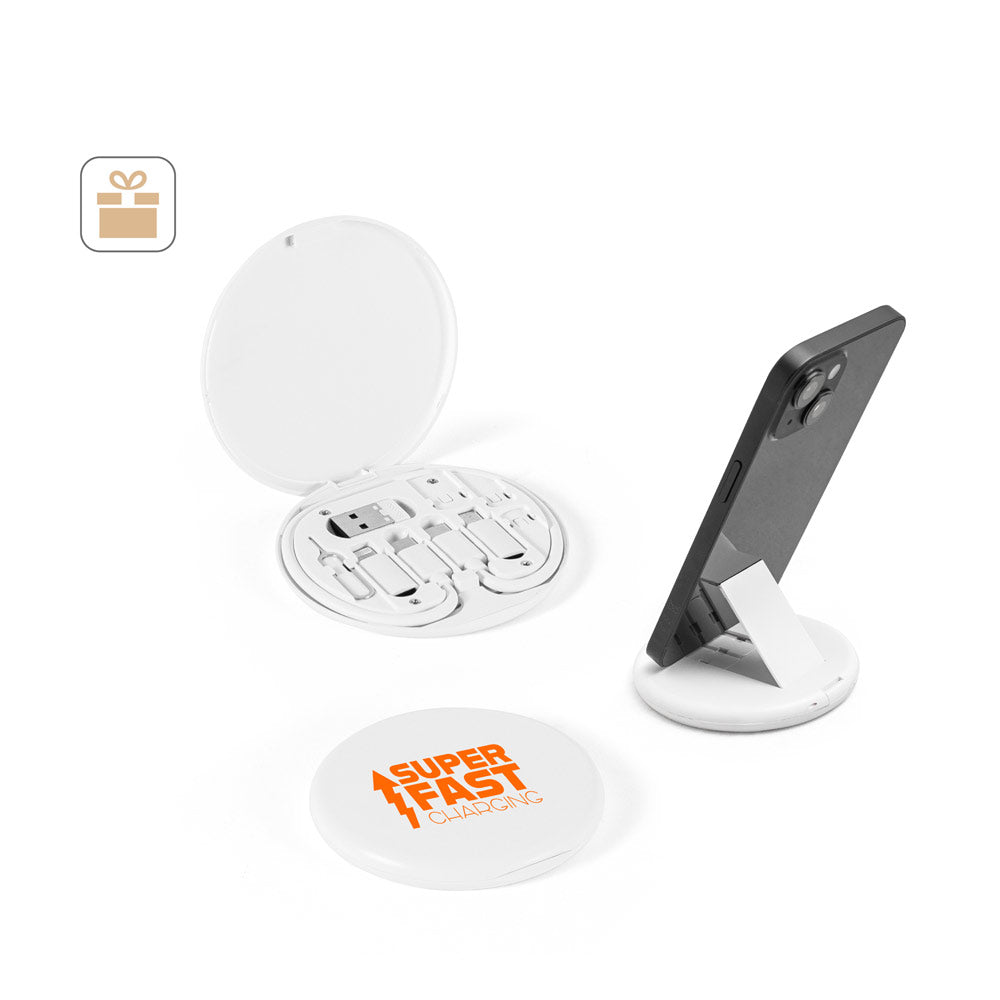 SYSTROM. Conjunto cabo e adaptadores de carregamento super rápido em ABS reciclado (100% rABS)