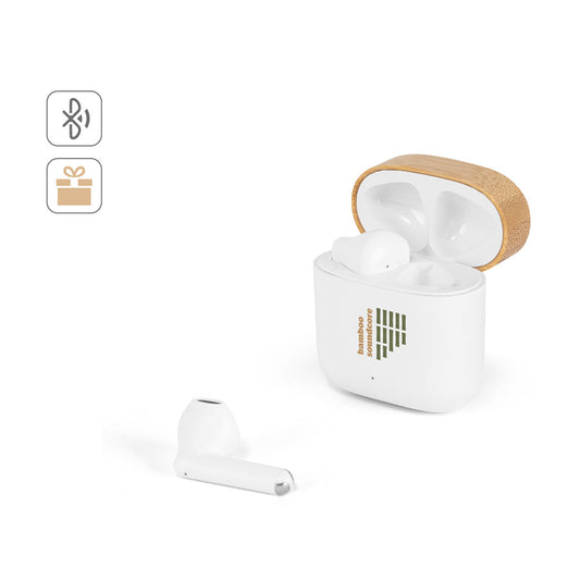 COBAIN. Auriculares sem fios com 5h de autonomia em ABS reciclado (100% rABS) e bambu
