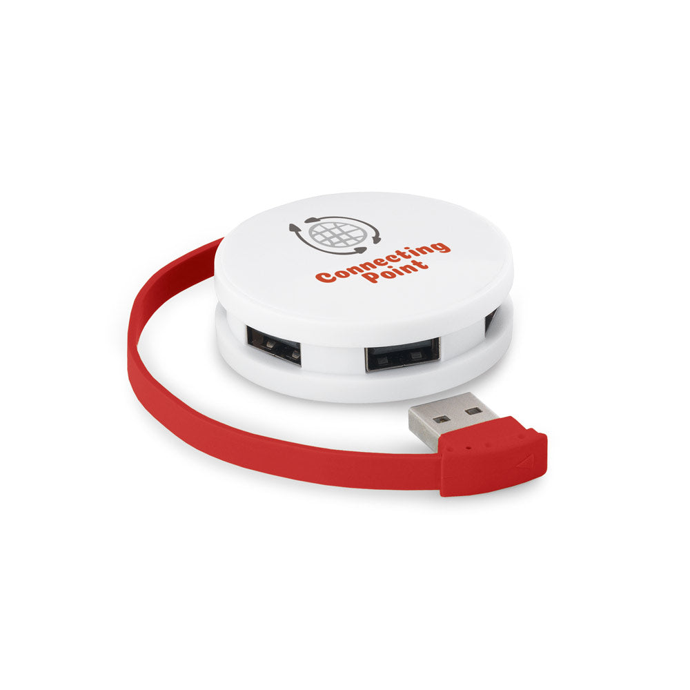 GARDNER. HUB com cabo e 4 portas USB-A em ABS