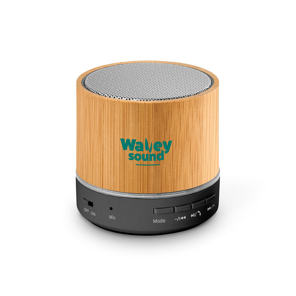 RE-GLASHOW. Coluna de som portátil de 3W com 4h30m de autonomia em ABS reciclado (100% rABS)