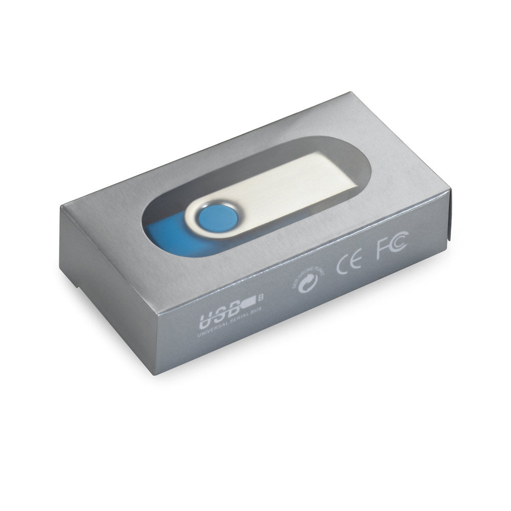 CLAUDIUS 4GB. Pen Drive USB de 4 GB com clipe em metal