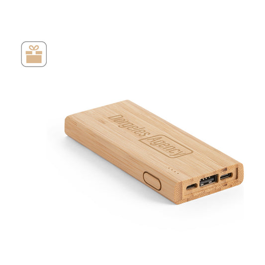 KOHN. Power bank 5'000 mAh em bambu