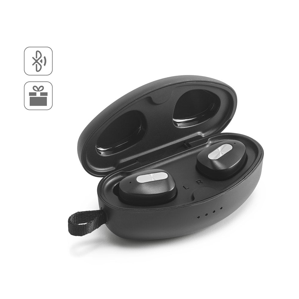 DESCRY. Auriculares wireless em metal e ABS