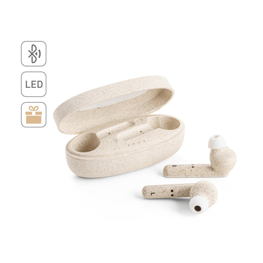 FOURIER. Auriculares sem fios com 3h de autonomia em fibra de palha de trigo e PP