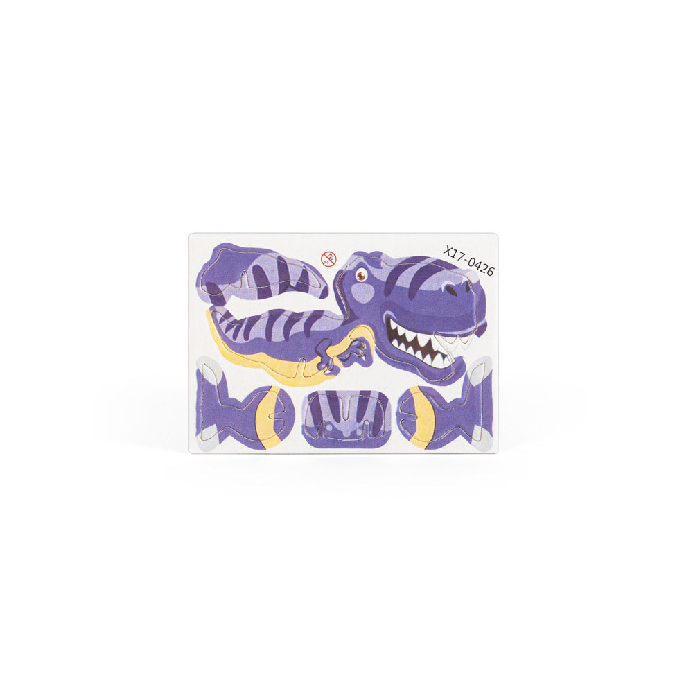DINOSAURUS. Puzzle 3D em papel em formato de dinossauro