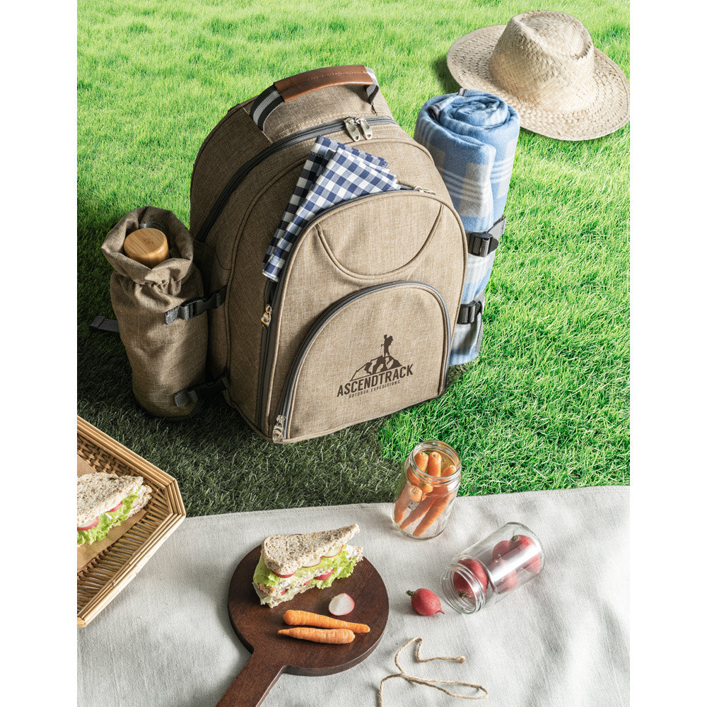VILLA. Mochila térmica para piquenique em poliéster reciclado 600D de alta densidade