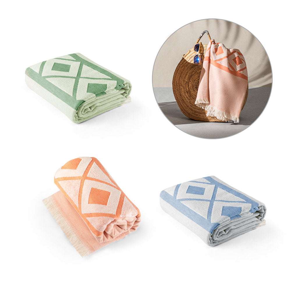 MALEK. Toalha multifunções (350 g/m²) em algodão (85%) e algodão reciclado (15%)