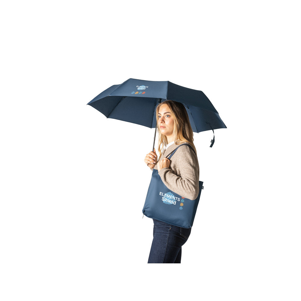 SKYLAR. Guarda-Chuva 2 em 1 com saco de compras em poliéster reciclado incluído