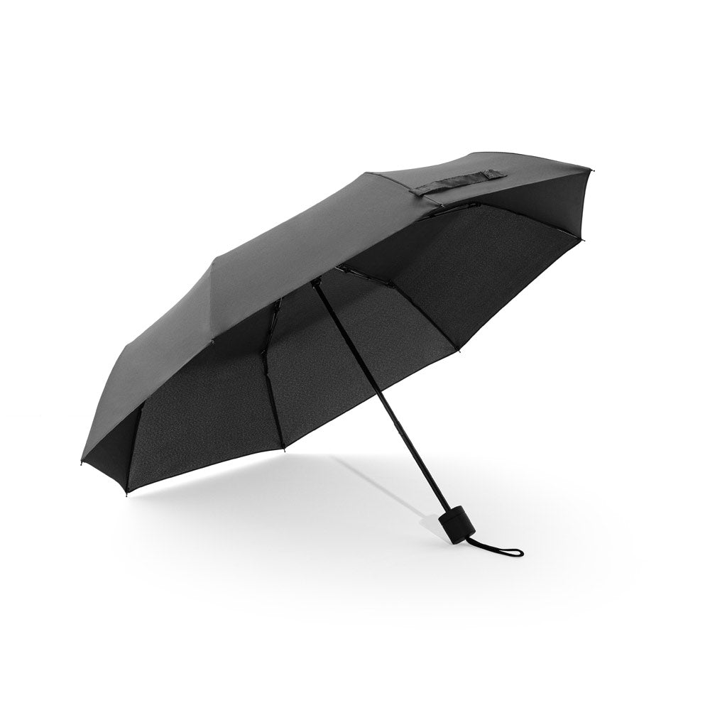AIDEN. Guarda-chuva de 21" em poliéster reciclado (100% rPET) pongee 190T, dobrável em 3 secções