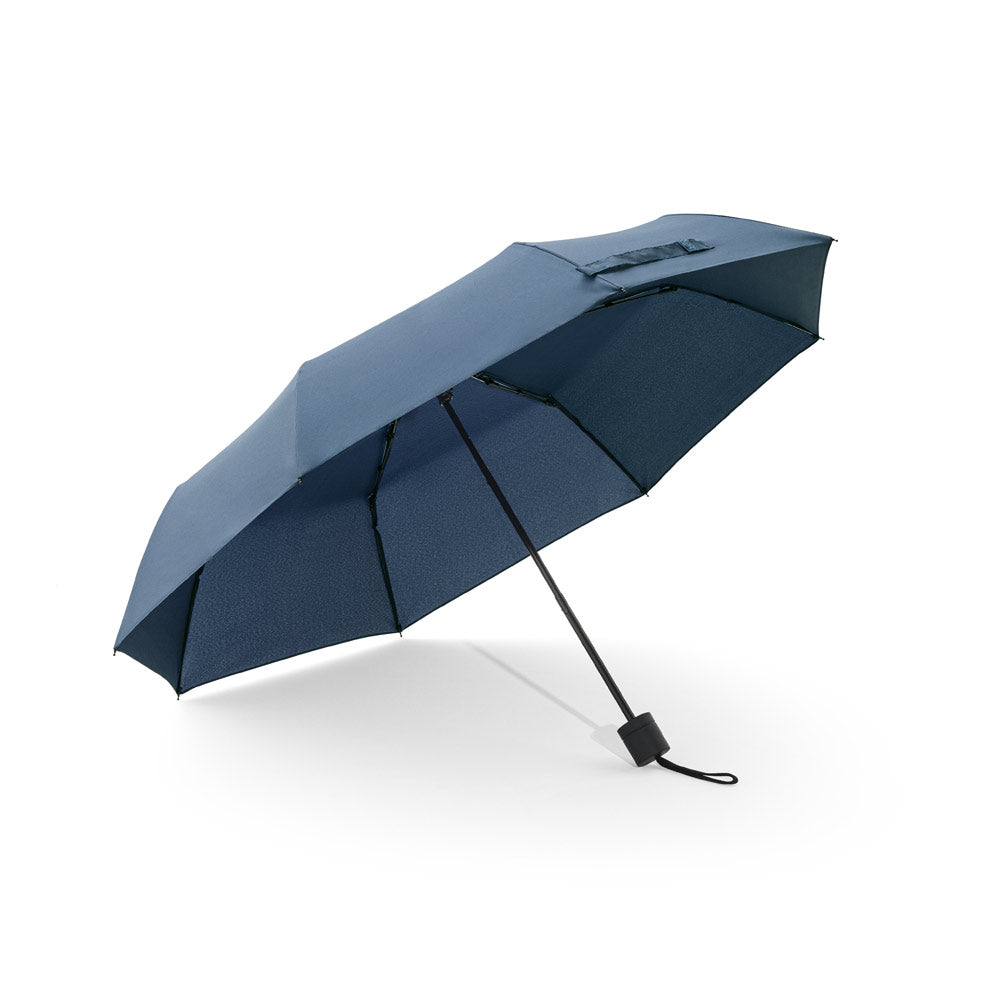 AIDEN. Guarda-chuva de 21" em poliéster reciclado (100% rPET) pongee 190T, dobrável em 3 secções