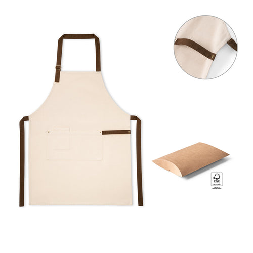 HOLM. Avental em 100% algodão canvas (320 g/m²) com detalhes em metal