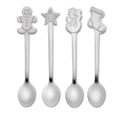 Set De 4 Colheres De Chá Natal