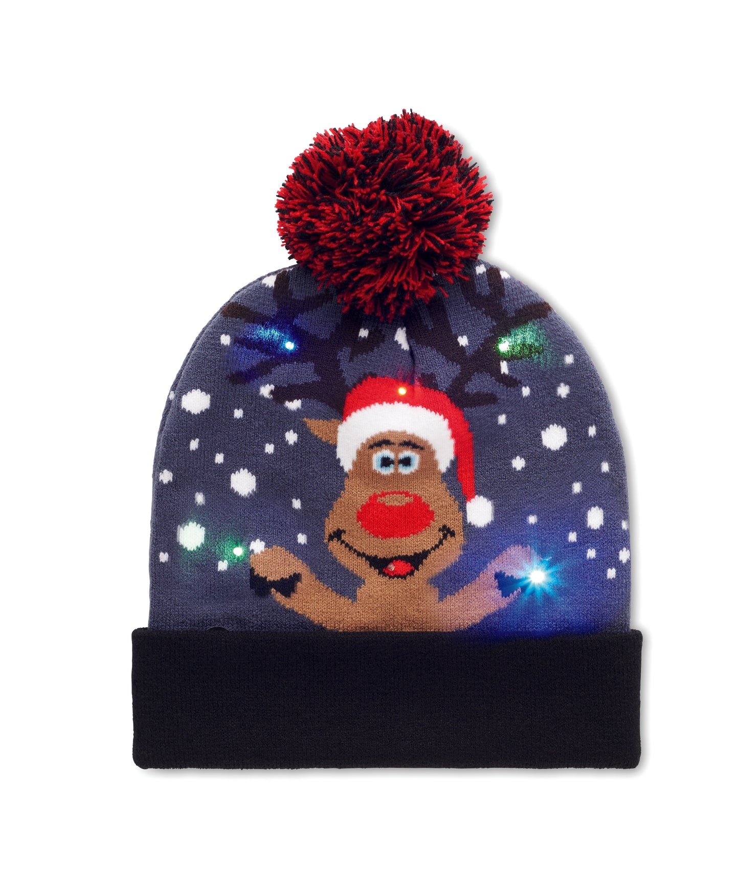 Gorro De Natal Em Malha Led