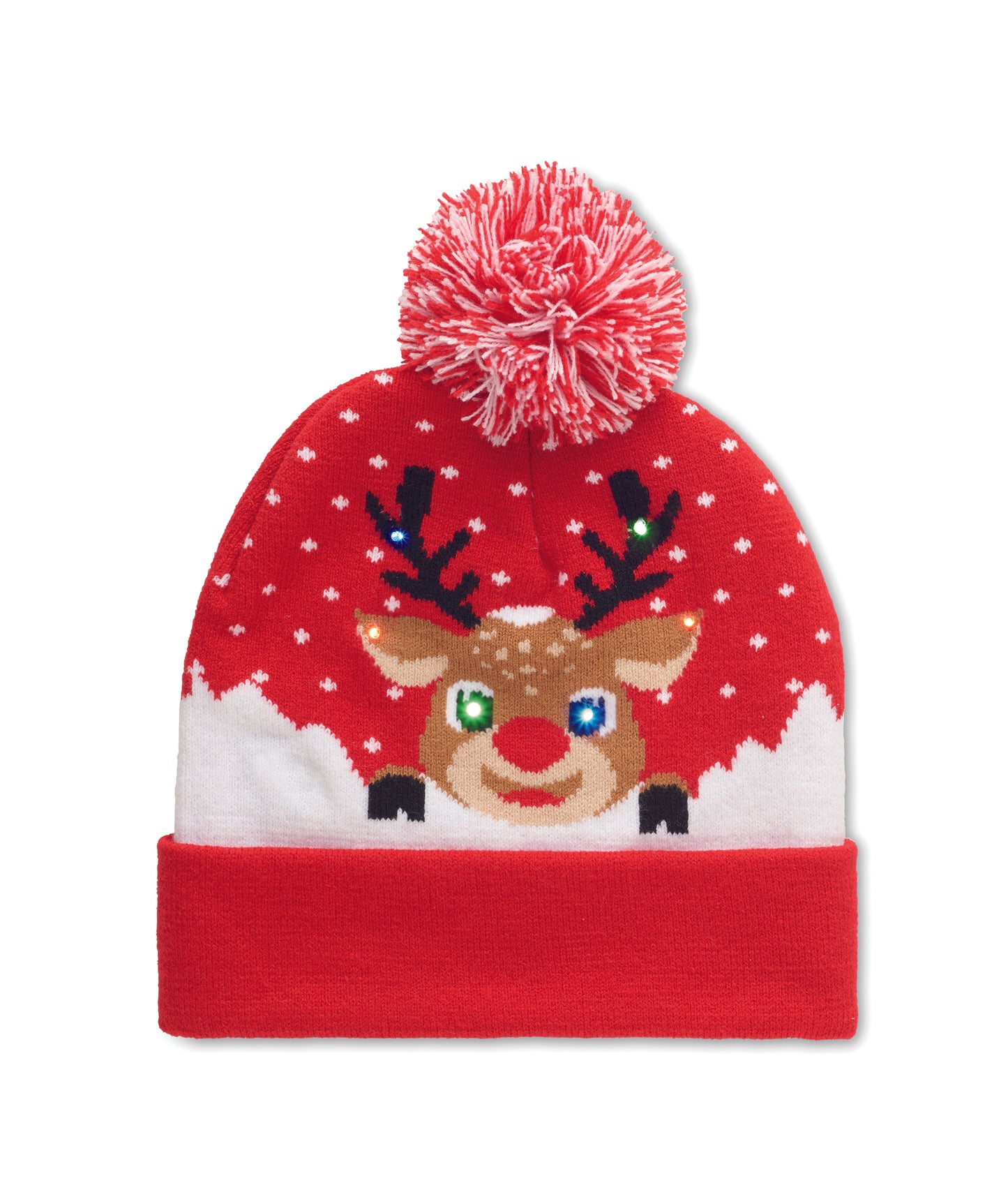 Gorro De Natal Em Malha Led